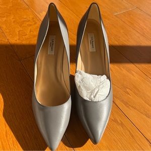 lk bennett floret warm grey Nappa leather size 40